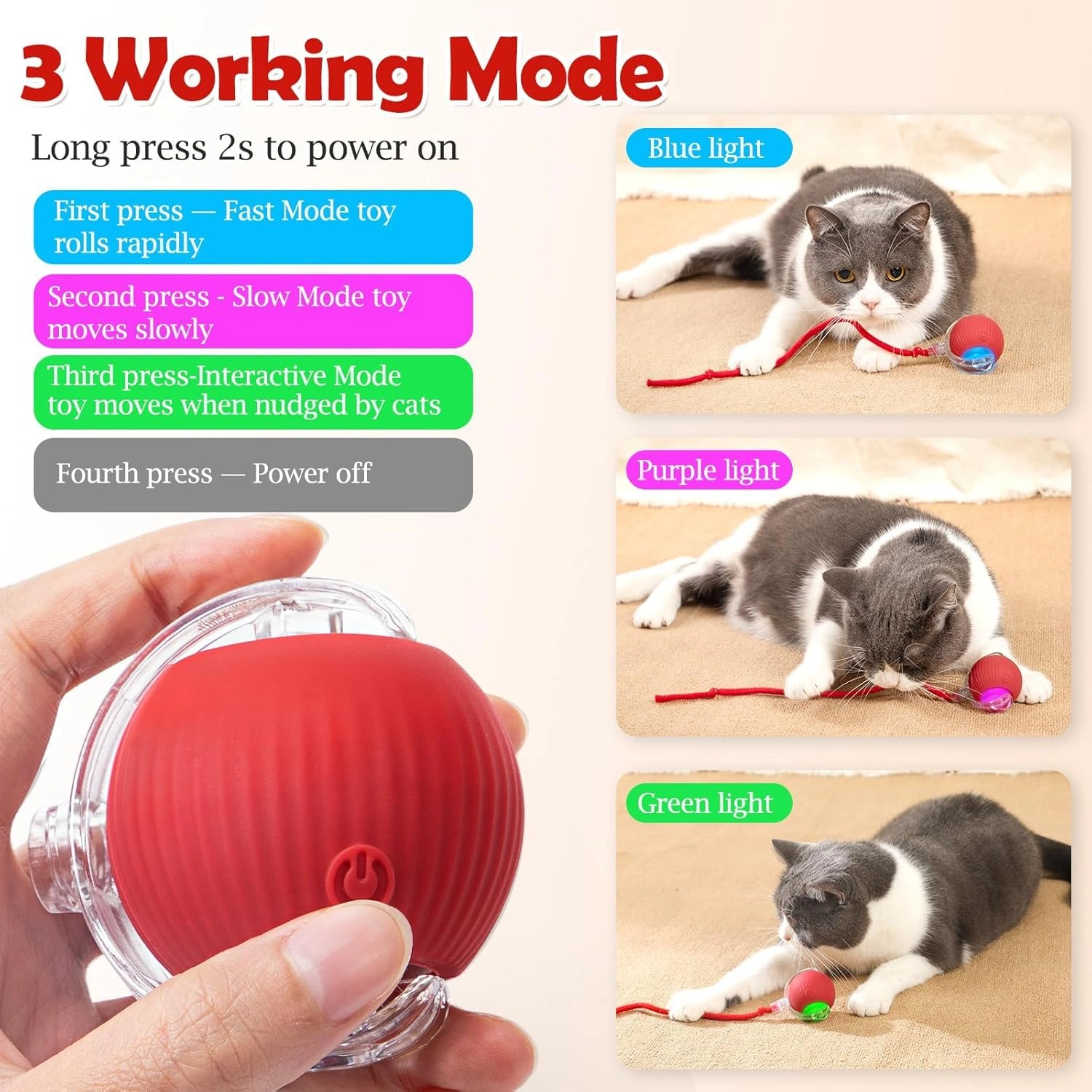 Hot Electric Dog Ball Toys Automatic Rolling Ball Rechargeable Smart Pet Interactive Plush Toy Dog Cat Training Imitate Mouse