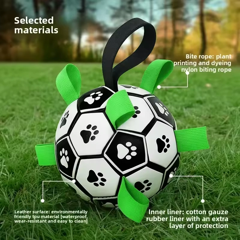 Interactive Dog Football Toy Soccer Ball Inflated Training Toy for Dogs Outdoor Border Collie Balls For Large Dogs Pet Supplies