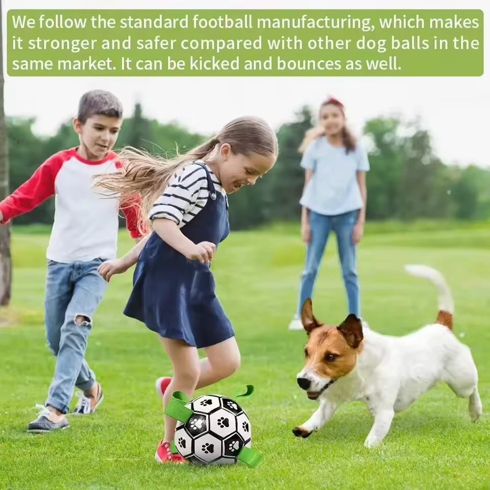 Interactive Dog Football Toy Soccer Ball Inflated Training Toy for Dogs Outdoor Border Collie Balls For Large Dogs Pet Supplies