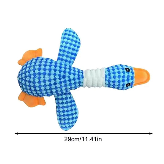 Cute toy dog chewing toy plush animal toy wild goose is suitable for small, medium and large dogs to clean their teeth.