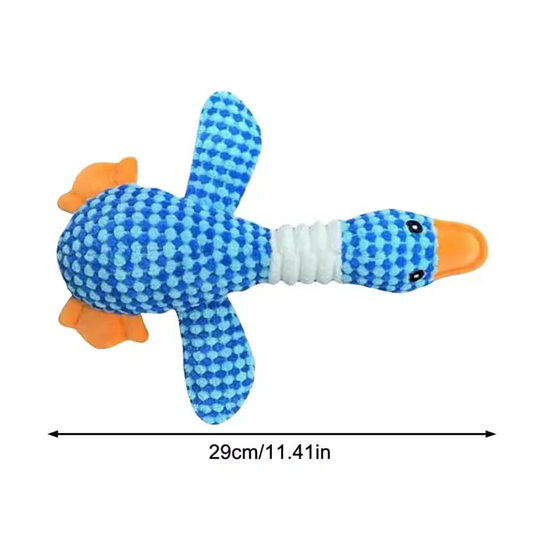 Cute toy dog chewing toy plush animal toy wild goose is suitable for small, medium and large dogs to clean their teeth.