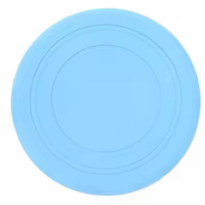 Soft Rubber Interactive Lightweight Flying Disc Dog Toy for Small Large Dogs - Floats in Water & Safe on Teeth, 7 inch.