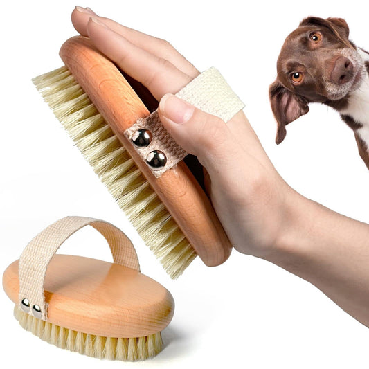 Professional Dog Brush Boar Bristle for Short-Haired Dogs