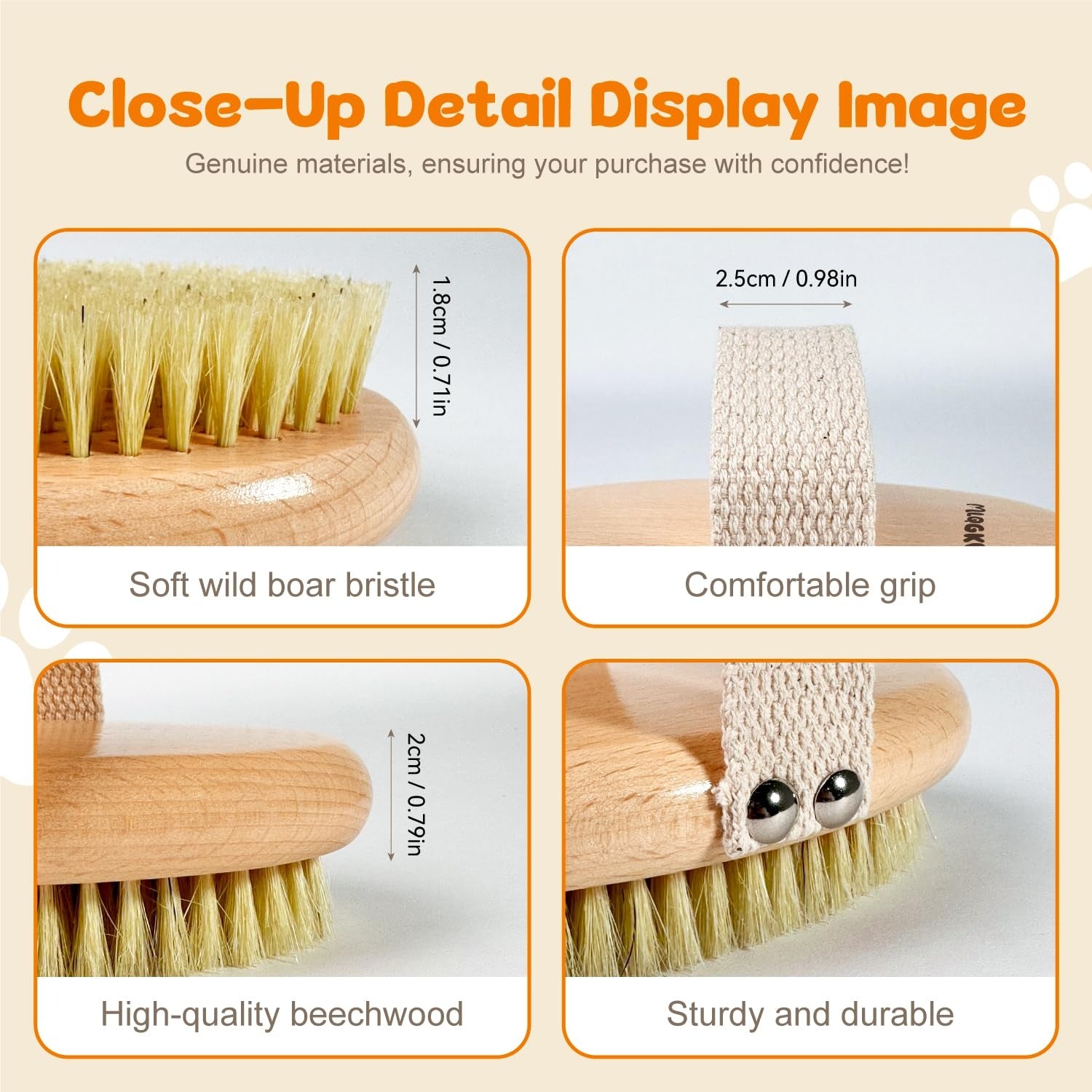 Professional Dog Brush Boar Bristle for Short-Haired Dogs