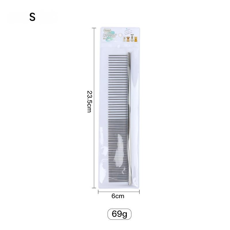 Dog Combs with Rounded Ends Stainless Steel Teeth
