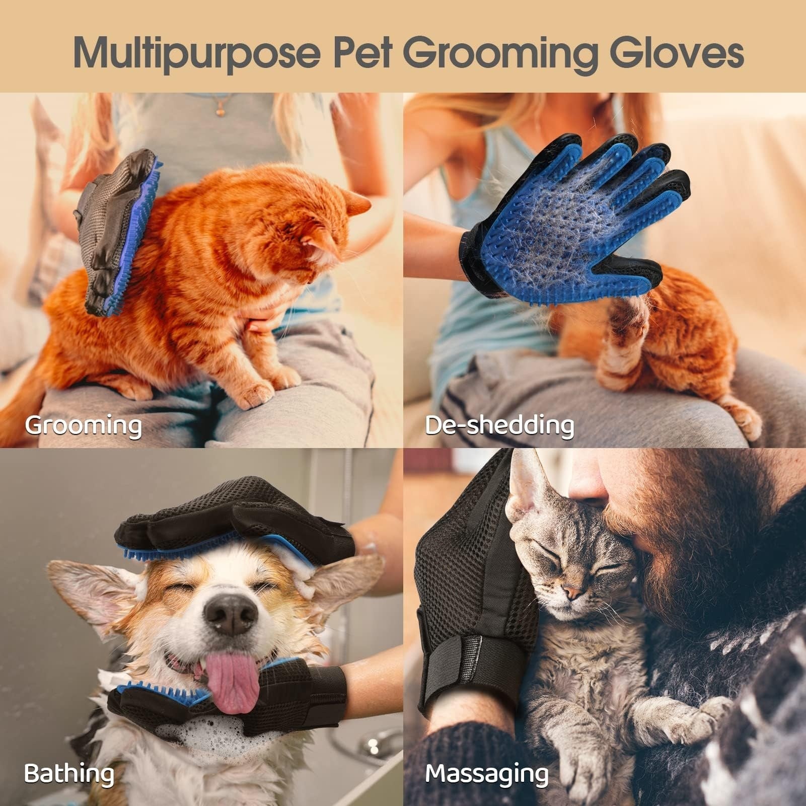 Efficient Pet Hair Remover Gloves