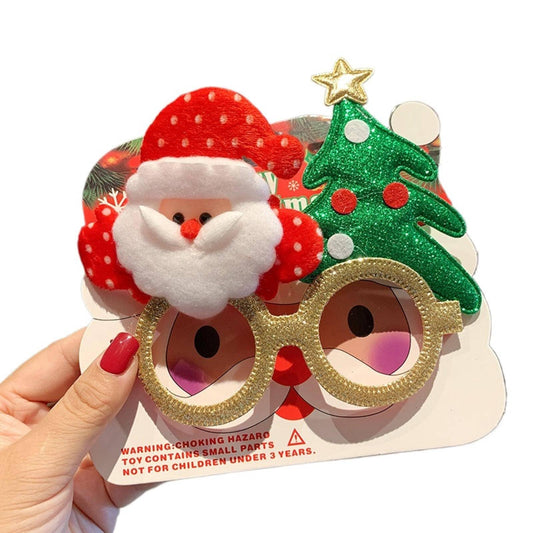 Christmas Glasses Frame Female Elk Funny Gift Frame Christmas Student Dress Up Gift Party Decorative Glasses Frame