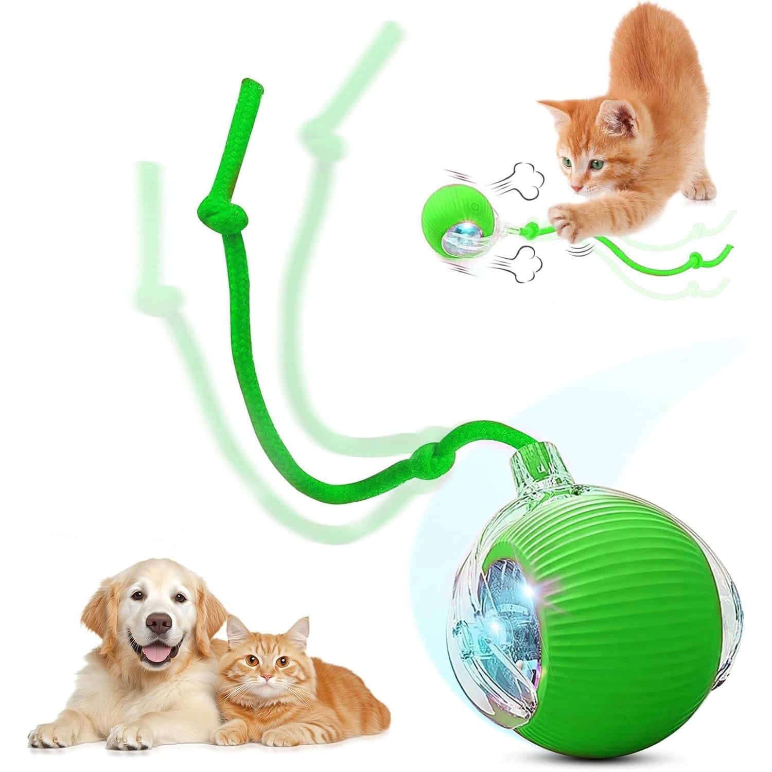 Hot Electric Dog Ball Toys Automatic Rolling Ball Rechargeable Smart Pet Interactive Plush Toy Dog Cat Training Imitate Mouse