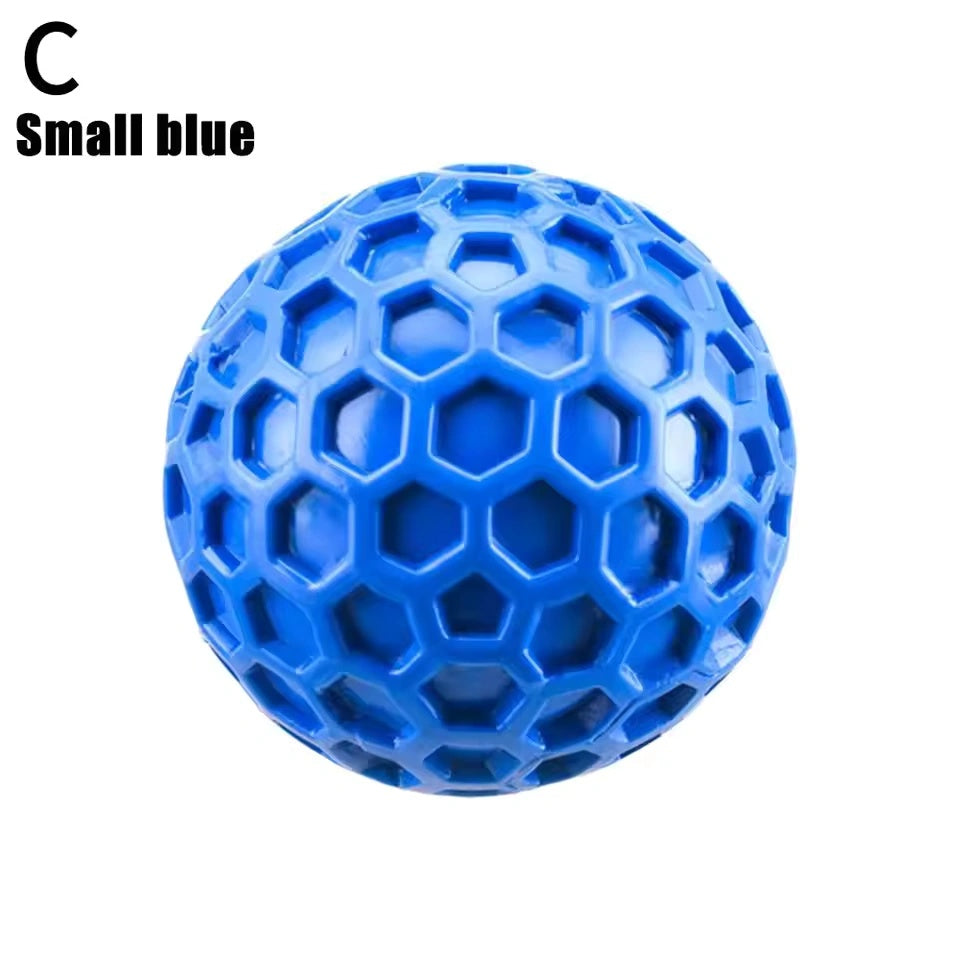 Squeaky Dog Ball Interactive Chew Toy for Aggressive Chewers Large Breeds Anxiety Relief Teeth Cleaning Outdoor Waterproof Toy