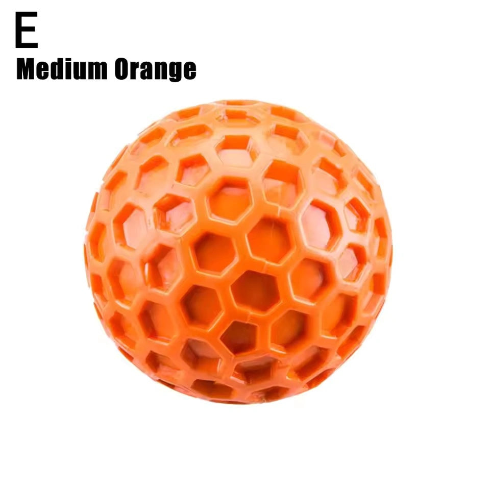 Squeaky Dog Ball Interactive Chew Toy for Aggressive Chewers Large Breeds Anxiety Relief Teeth Cleaning Outdoor Waterproof Toy