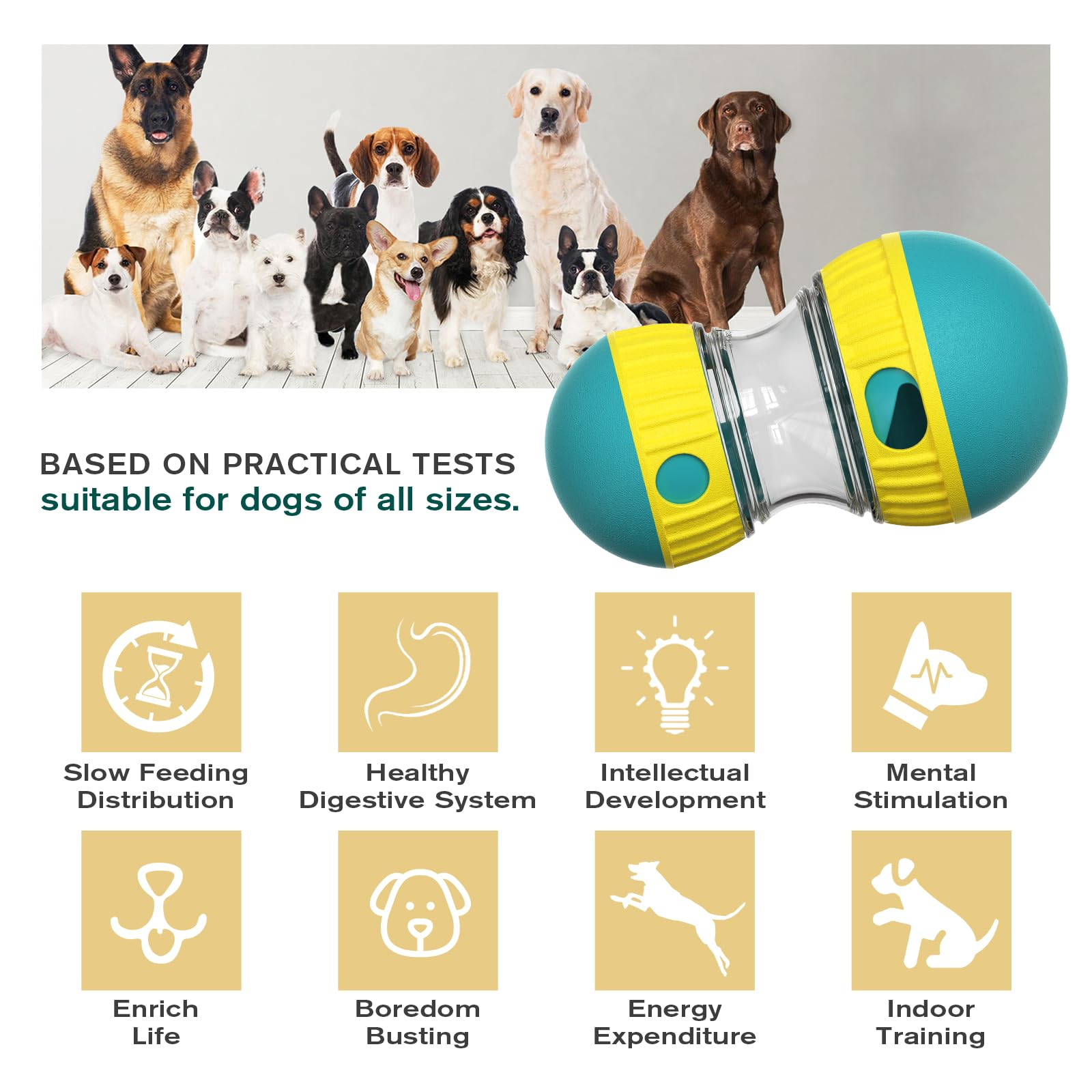 Dog Puzzle Toy Elliptical Track Rolling Increase Intelligence Ball Leaky Food Develop Good Habits Durable Interactive Pet Toys