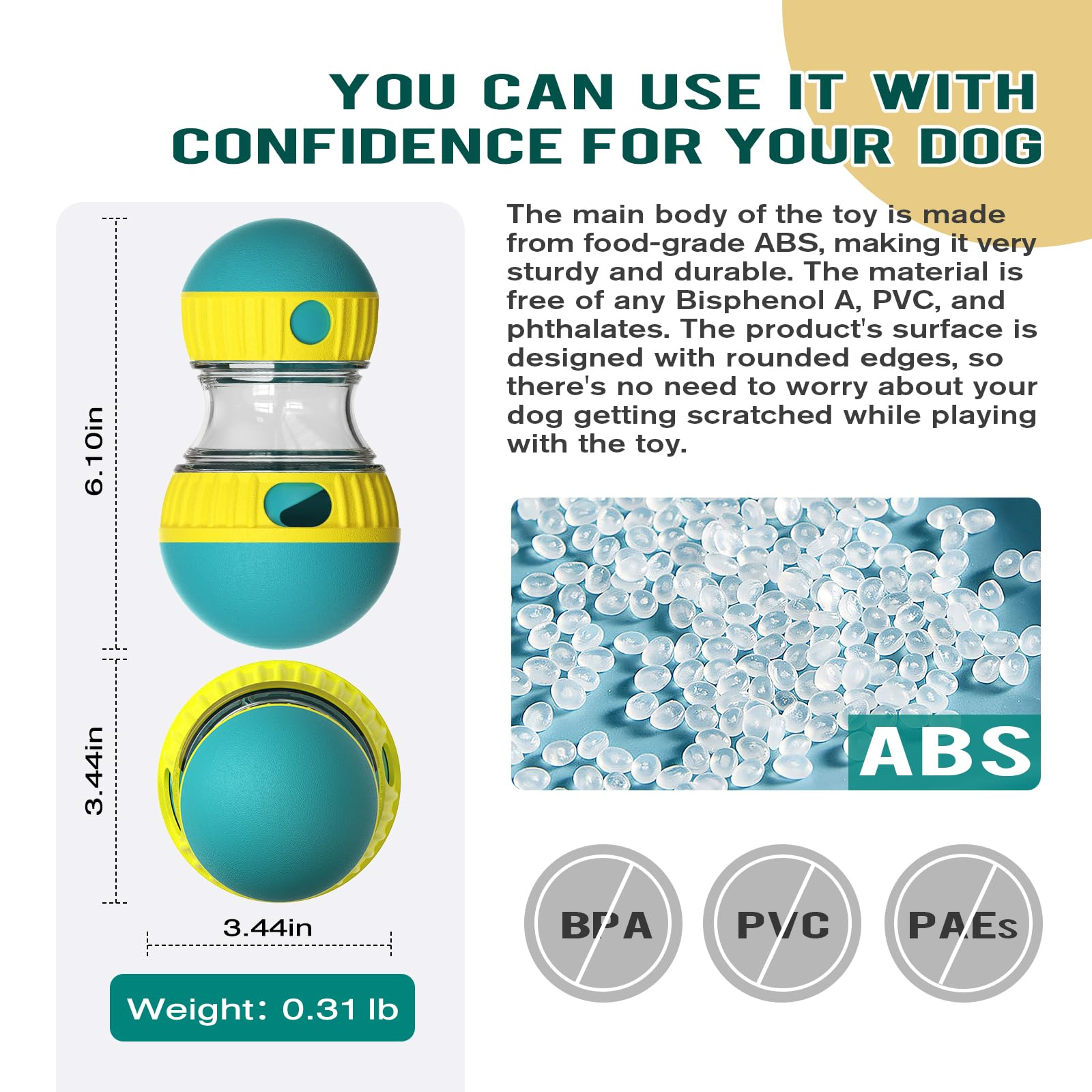 Dog Puzzle Toy Elliptical Track Rolling Increase Intelligence Ball Leaky Food Develop Good Habits Durable Interactive Pet Toys