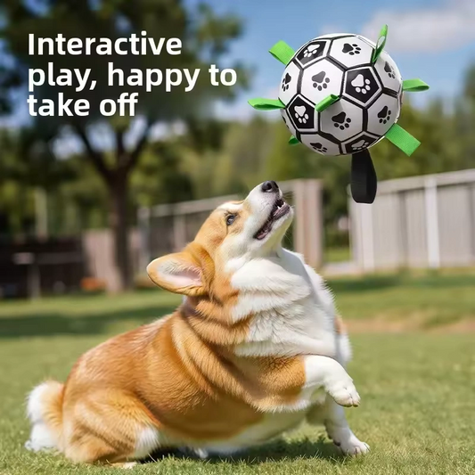 Interactive Dog Football Toy Soccer Ball Inflated Training Toy for Dogs Outdoor Border Collie Balls For Large Dogs Pet Supplies