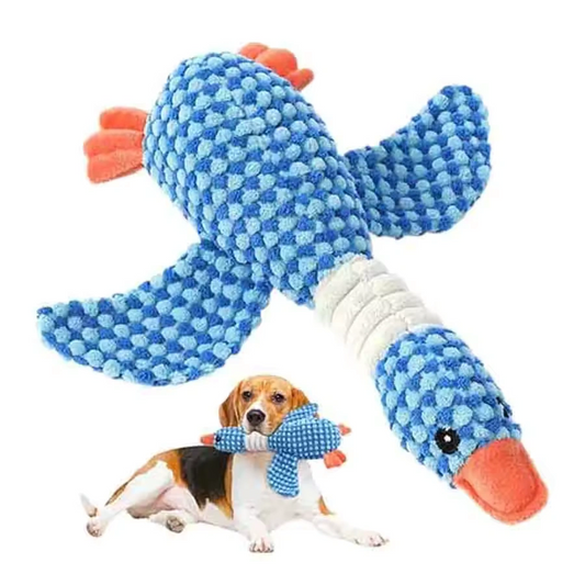 Cute toy dog chewing toy plush animal toy wild goose is suitable for small, medium and large dogs to clean their teeth.