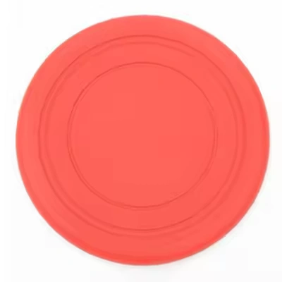 Soft Rubber Interactive Lightweight Flying Disc Dog Toy for Small Large Dogs - Floats in Water & Safe on Teeth, 7 inch.