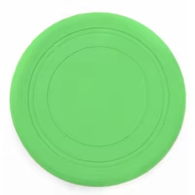 Soft Rubber Interactive Lightweight Flying Disc Dog Toy for Small Large Dogs - Floats in Water & Safe on Teeth, 7 inch.