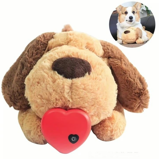 Puppy Heartbeat Stuffed Animal Toy, Dog Anxiety Toys Soothing Dog Crate Snuggle Sleep Aid Plush Comfort Toys