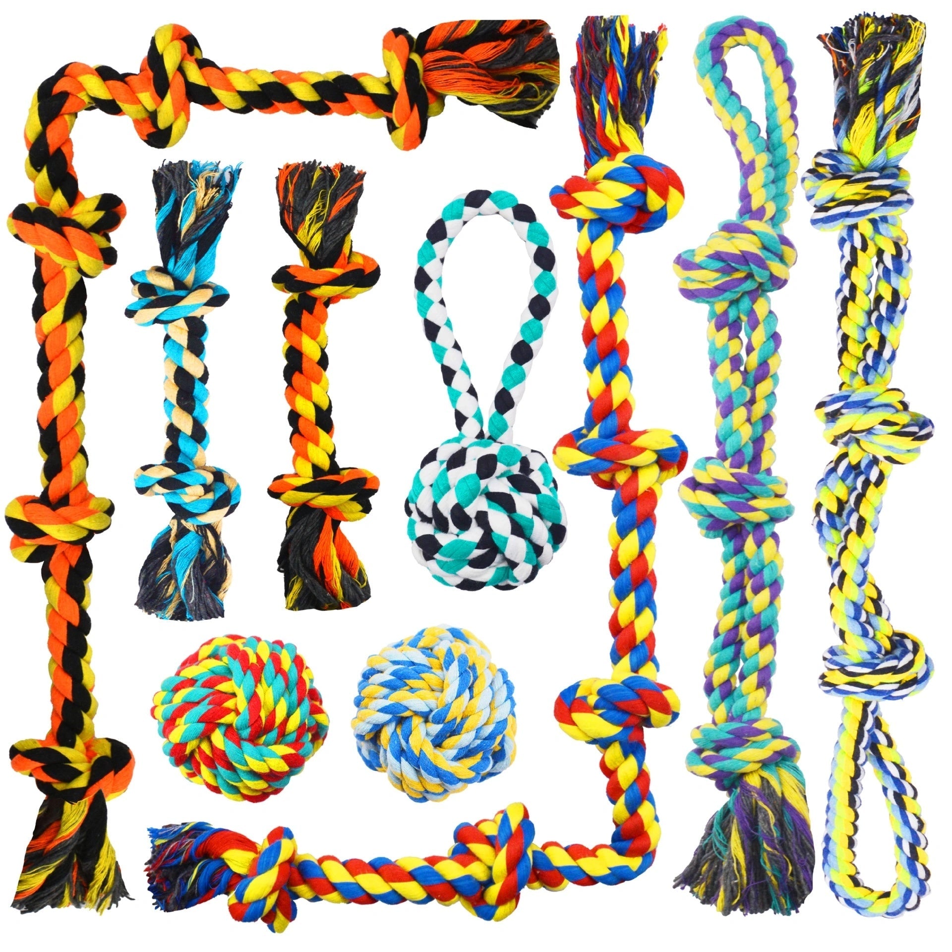 Large Tough Chew Toys for Aggressive Chewers Large Breed Heavy Duty Dental Rope Toys Kit for Medium Dogs 5 Knots Indestructible