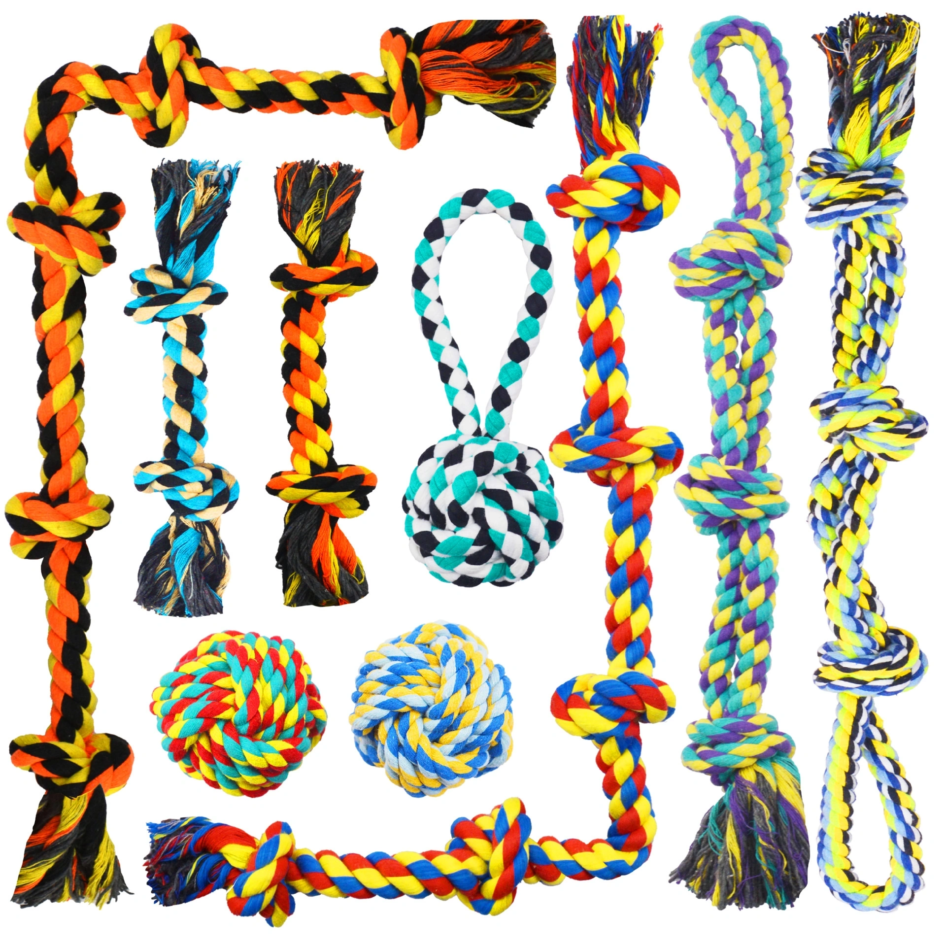 Large Tough Chew Toys for Aggressive Chewers Large Breed Heavy Duty Dental Rope Toys Kit for Medium Dogs 5 Knots Indestructible